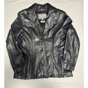 Wilson's Leather Maxima Women's Black Leather Jacket M Medium Thinsulate Lined